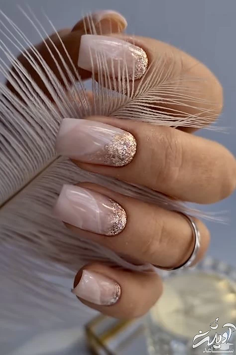 طراحی ناخن با ورق طلا